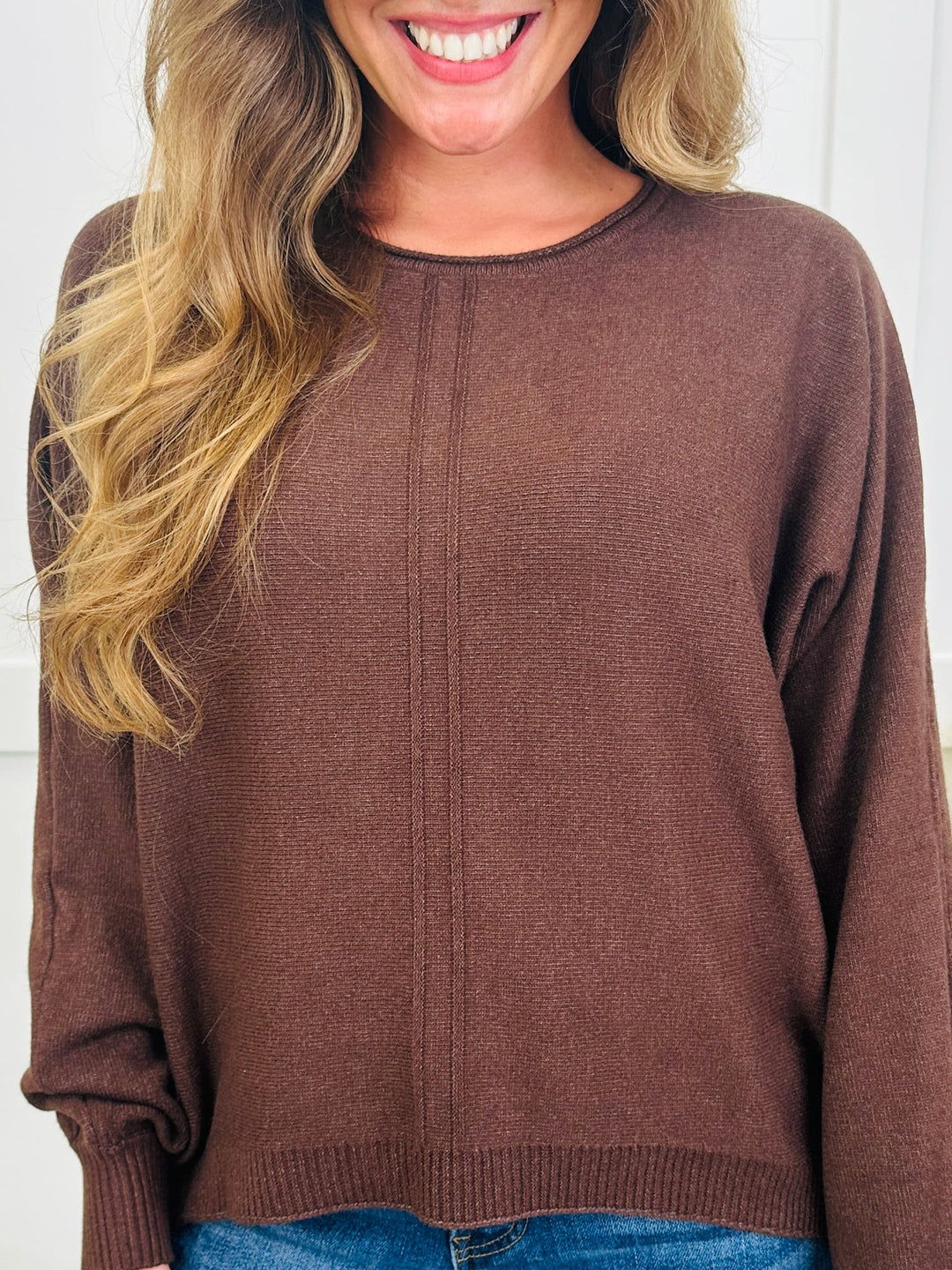 Zen Aubrey Knit Sweater (Heather Brown)