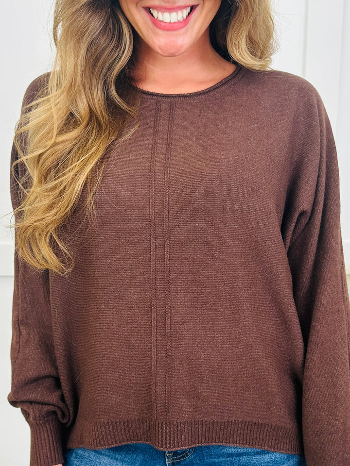 Zen Aubrey Knit Sweater (Heather Brown)