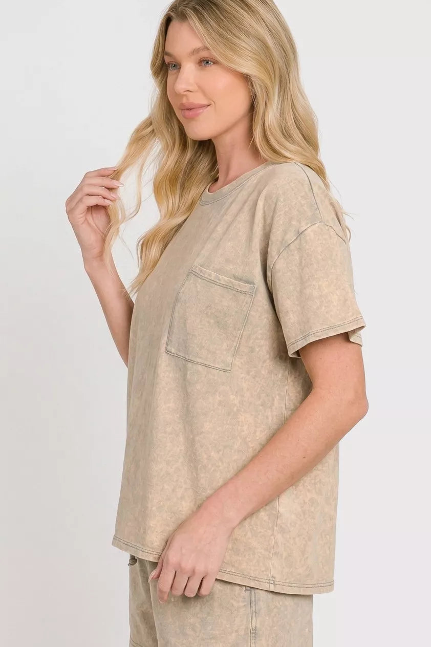 Zen French Terry Lounge Shorts Set (Sleet)