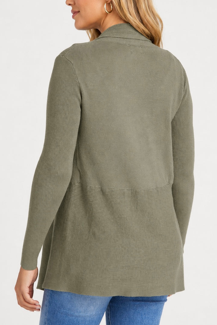 Dreamy Waterfall Cardigan (Heather Olive)