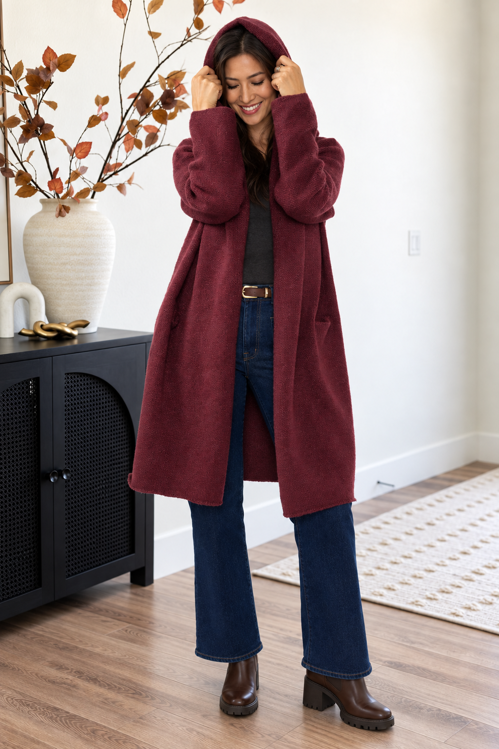 Lovestitch Coatigan (Wine)