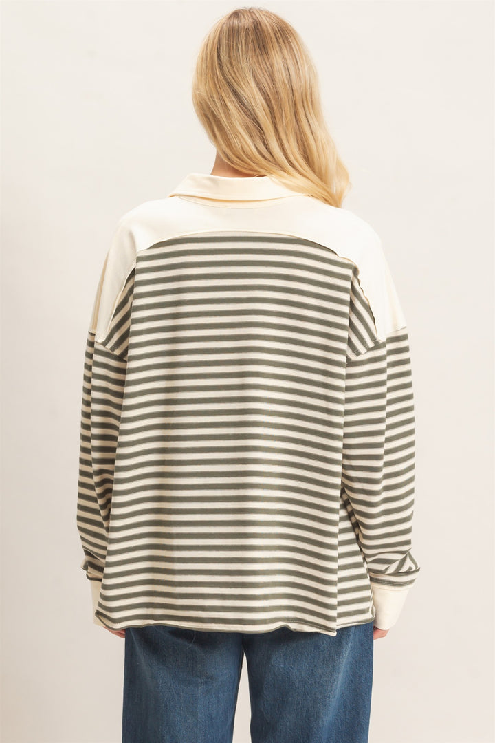 HYFVE Henley Sweatshirt (Olive/Grey)