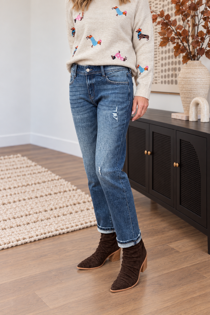 Kancan Evelin Mid Rise Slim Jean