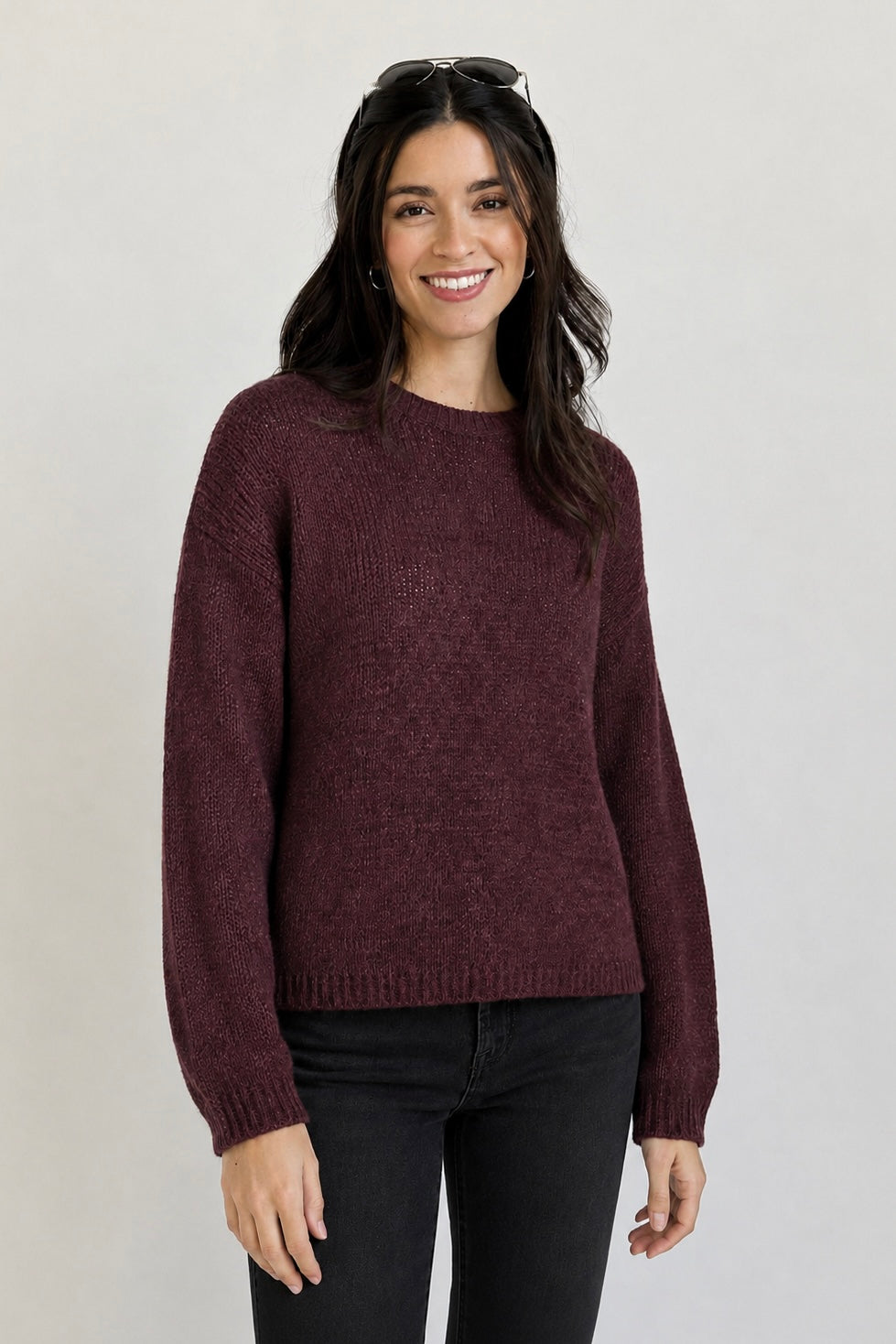 Zen Lightweight Sylvia Sweater (Mahogany)