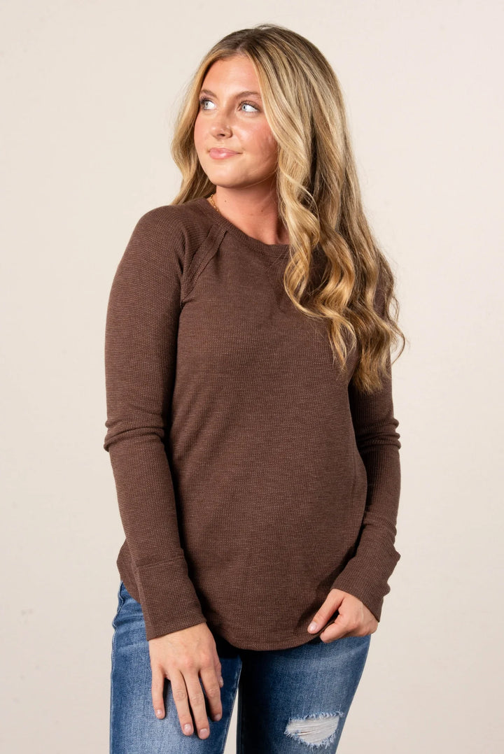Zen Baby Waffle Shirt (Brown)