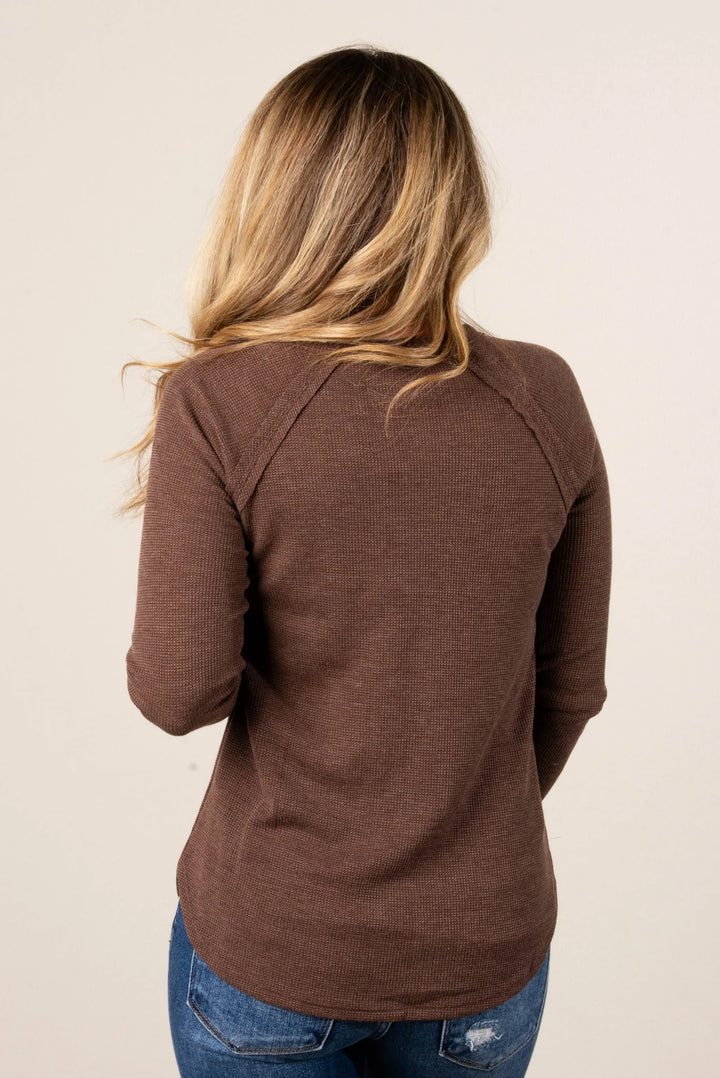 Zen Baby Waffle Shirt (Brown)
