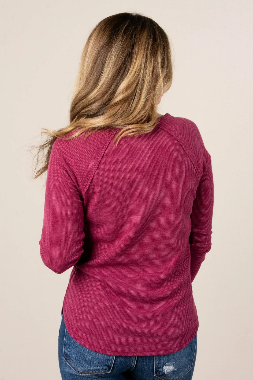 Zen Baby Waffle Shirt (Cabernet)
