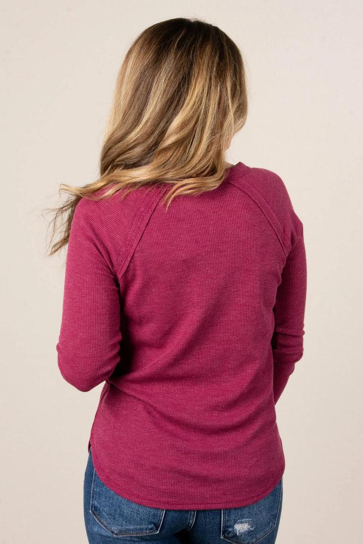 Zen Baby Waffle Shirt (Cabernet)