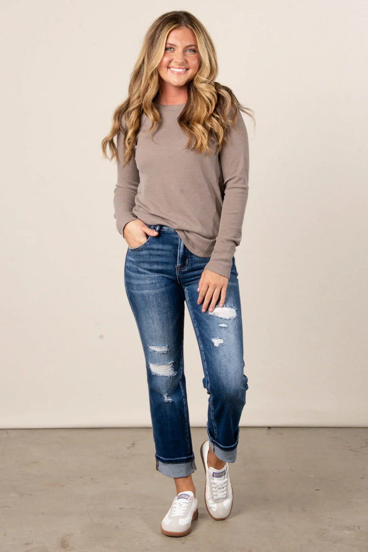 Zen Baby Waffle Shirt (Mocha)