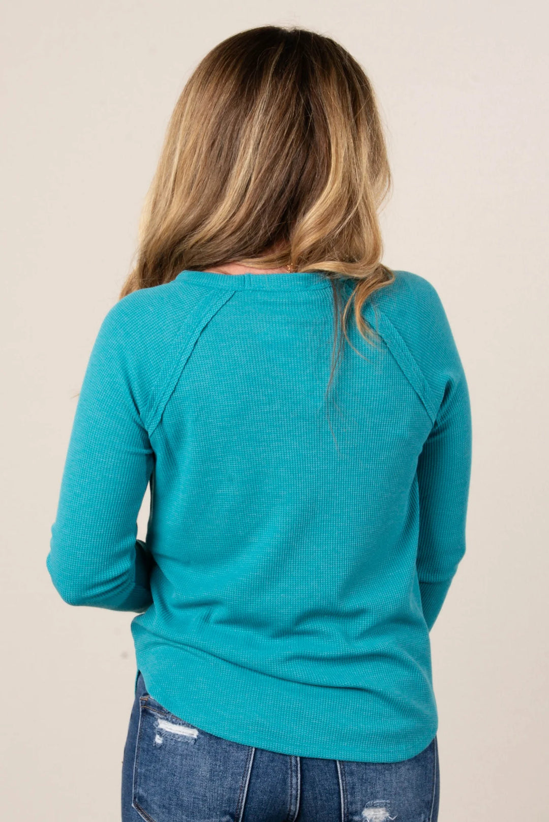 Zen Baby Waffle Shirt (Light Teal)