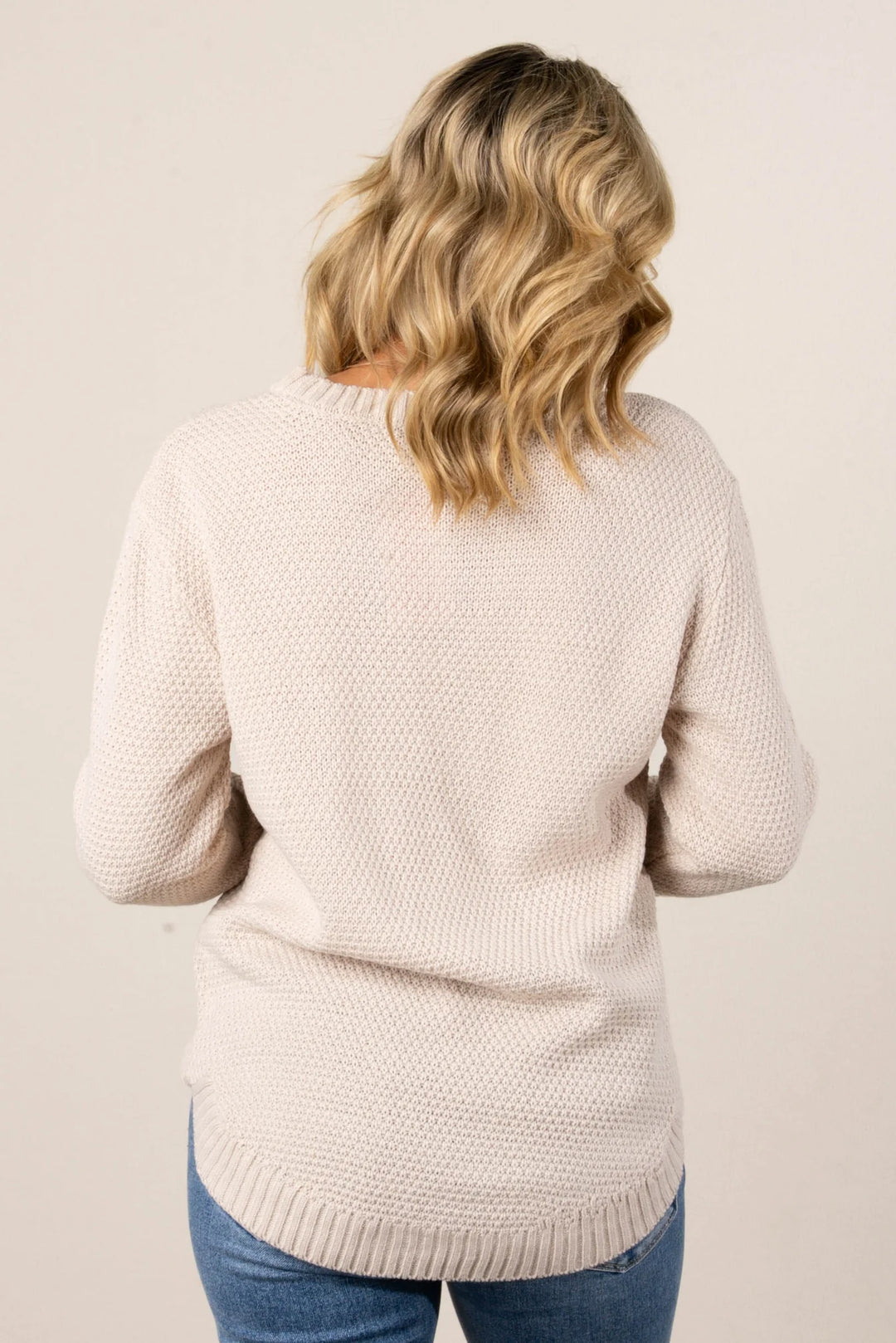 Zen Waffle Sweater (Sand Beige)