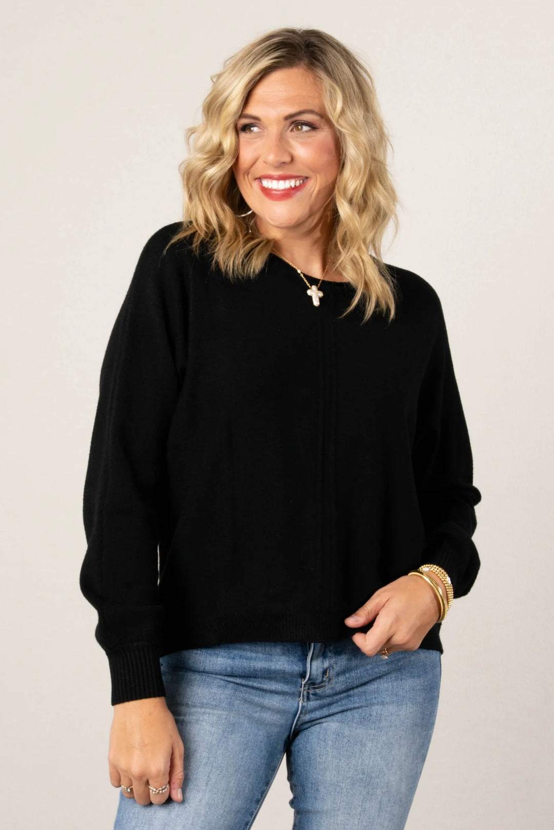 Zen Soft Knit Sweater (Black)