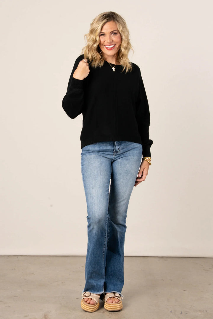 Zen Soft Knit Sweater (Black)
