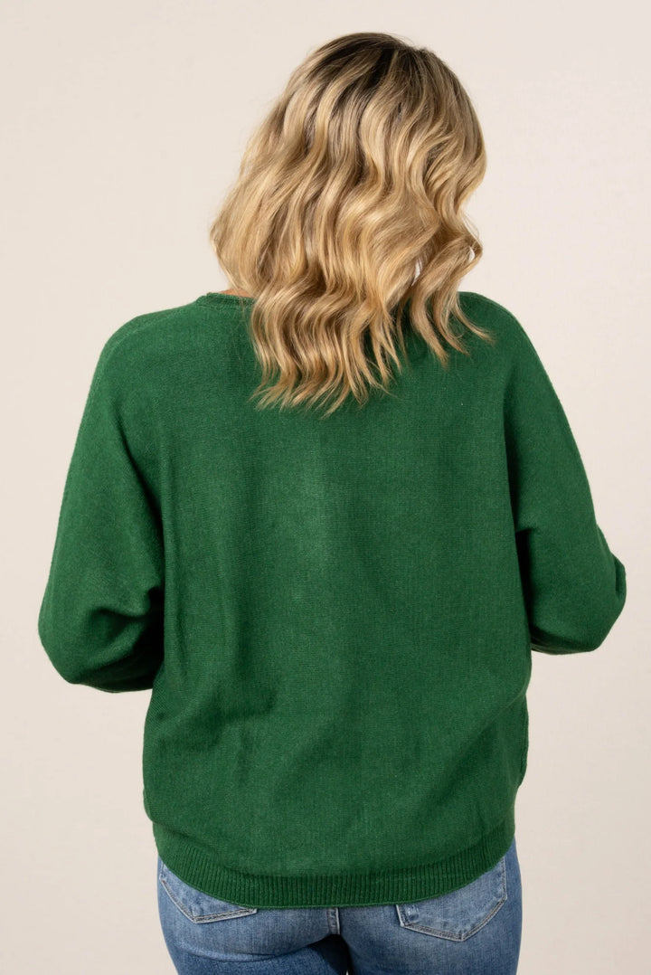 Zen Soft Knit Sweater (Heather Green)