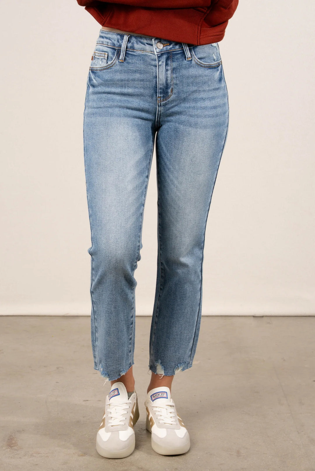 Judy Blue Mid Rise Kick Flare Ankle Jean