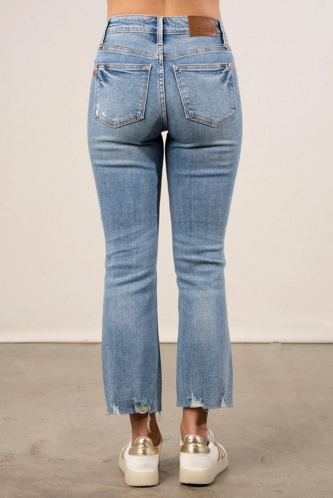 Judy Blue Mid Rise Kick Flare Ankle Jean