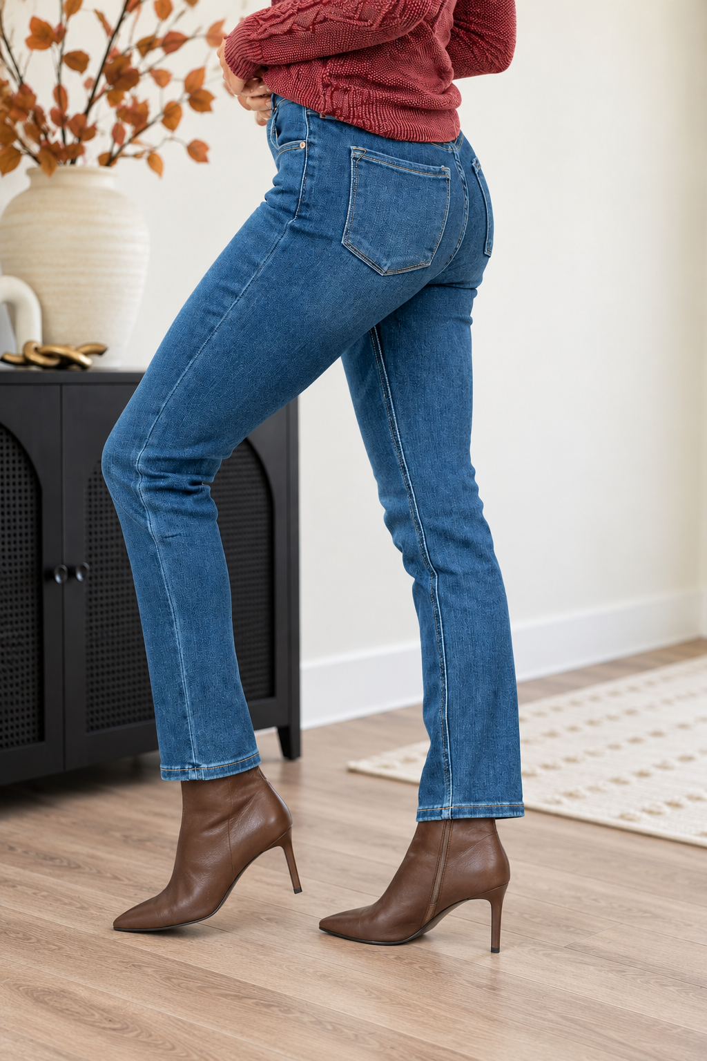 Kancan Adaline Slim Leg Jean (Dark Wash)