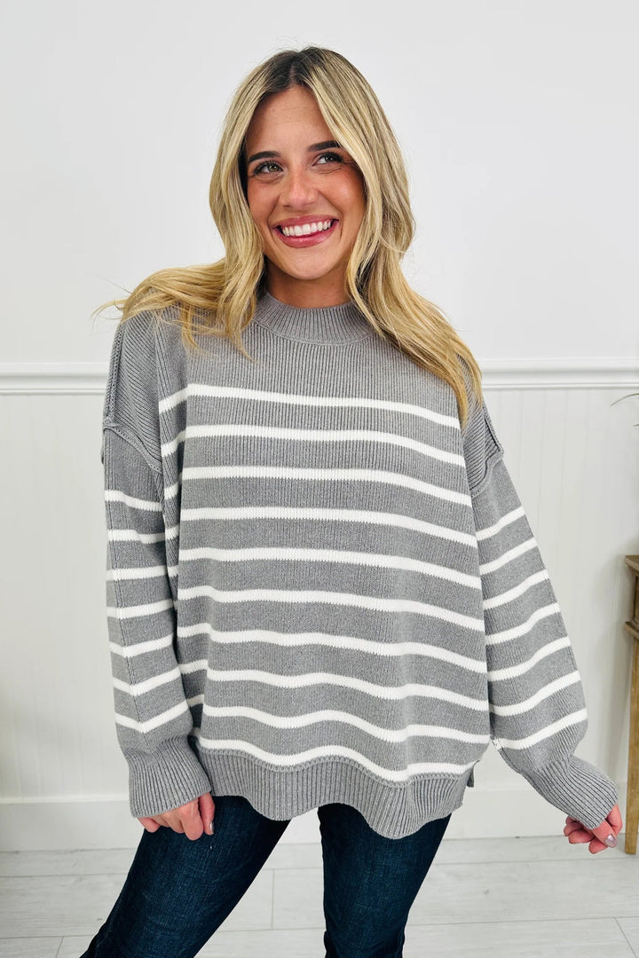 Zen Striped Arthur Sweater (Heather Grey)