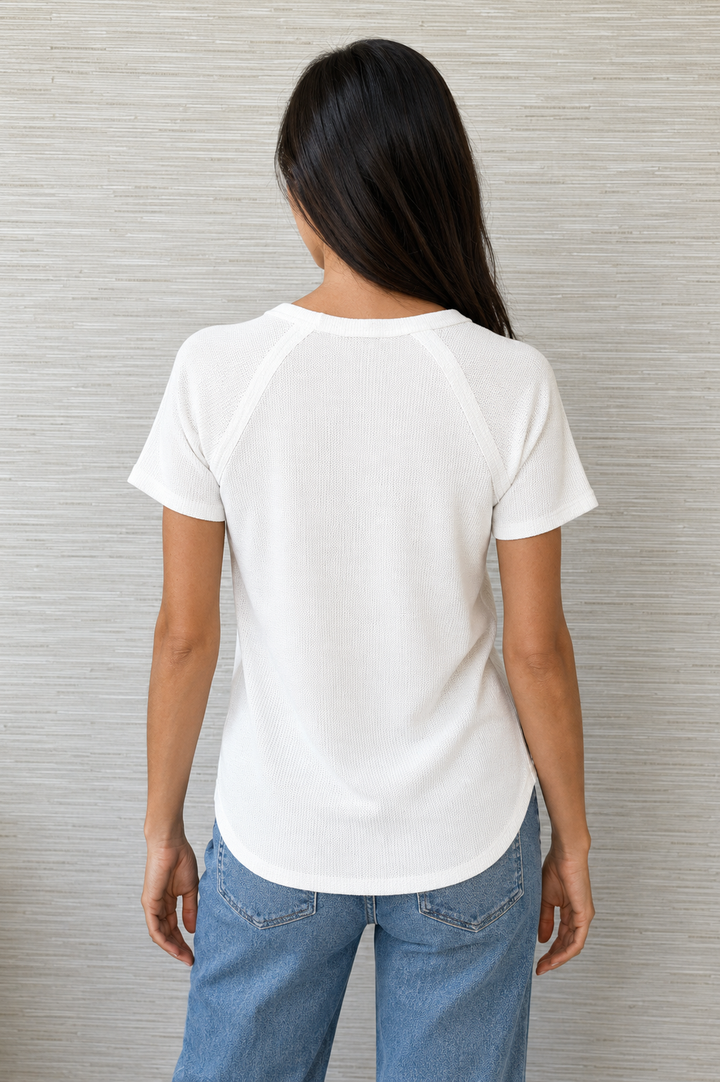Zen Everyday Waffle Tee (White)