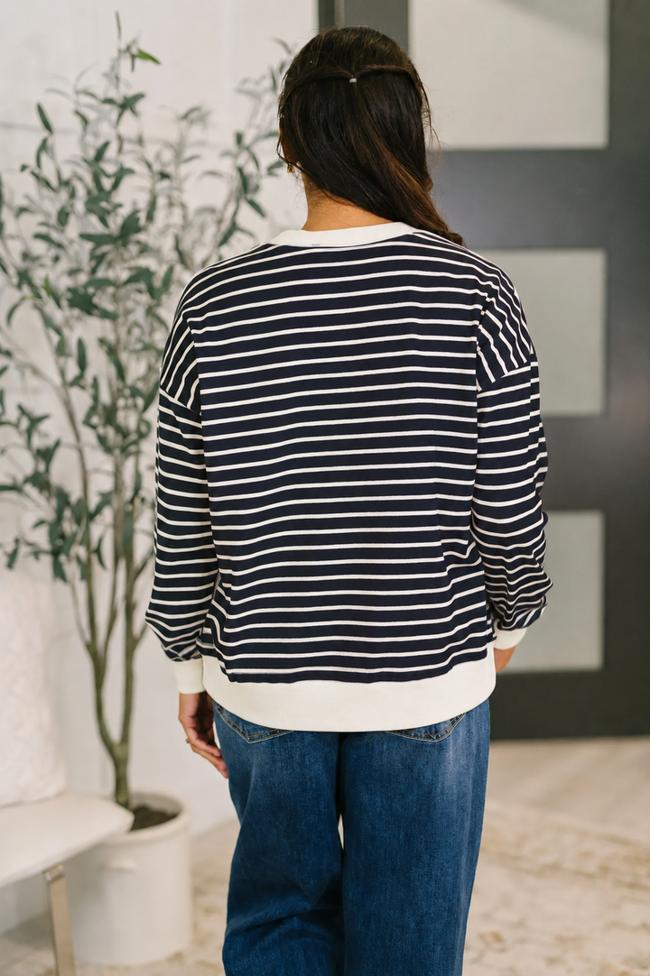 Zen Striped Crewneck (Black)