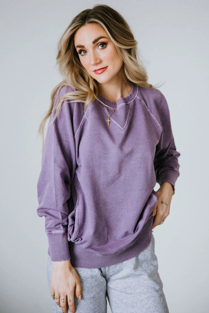 Zen French Terry Sweatshirt (Lilac)