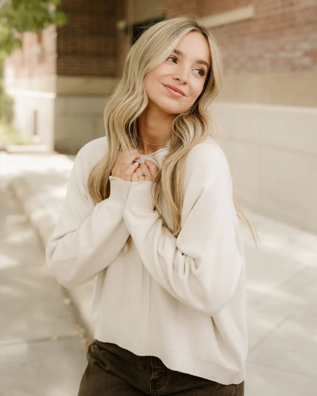 Zen Soft Knit Sweater (Sand Beige)