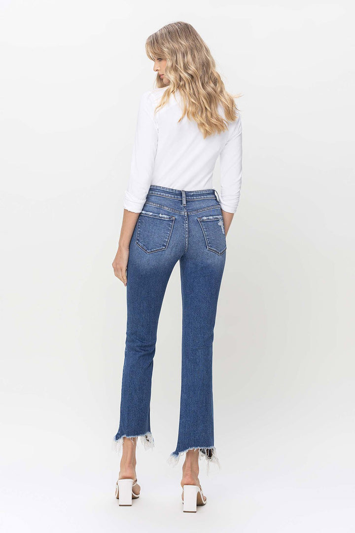 Flying Monkey Mid Rise Fray Bootcut Jean