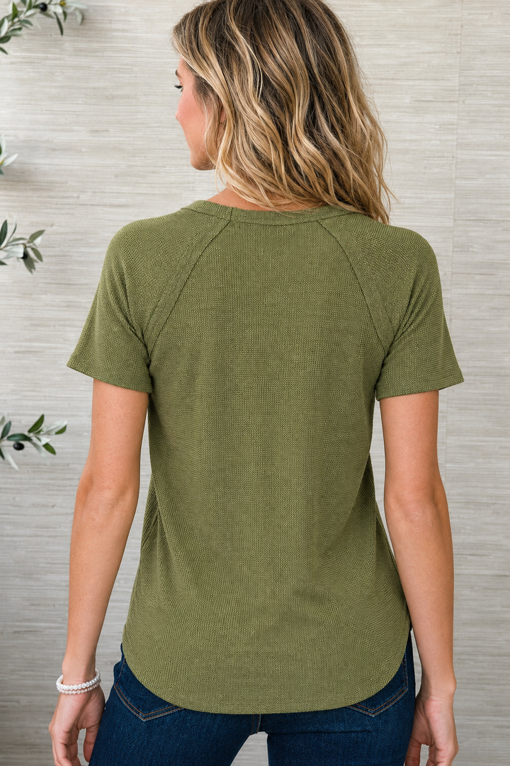 Zen Everyday Waffle Tee (Light Olive)