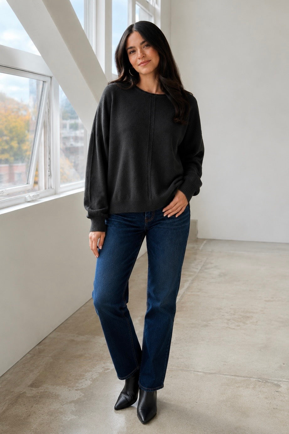 Zen Soft Knit Sweater (Black)