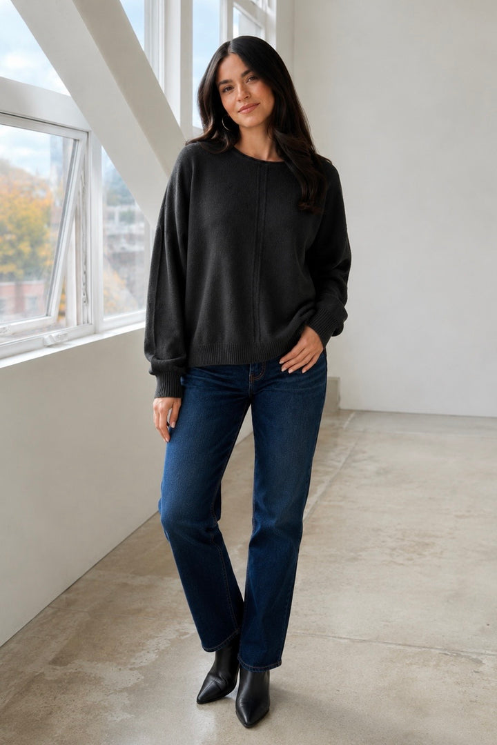 Zen Soft Knit Sweater (Black)