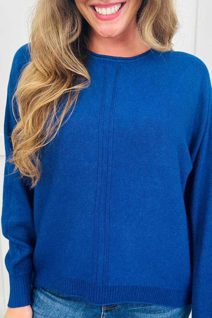 Zen Aubrey Knit Sweater (Light Navy)