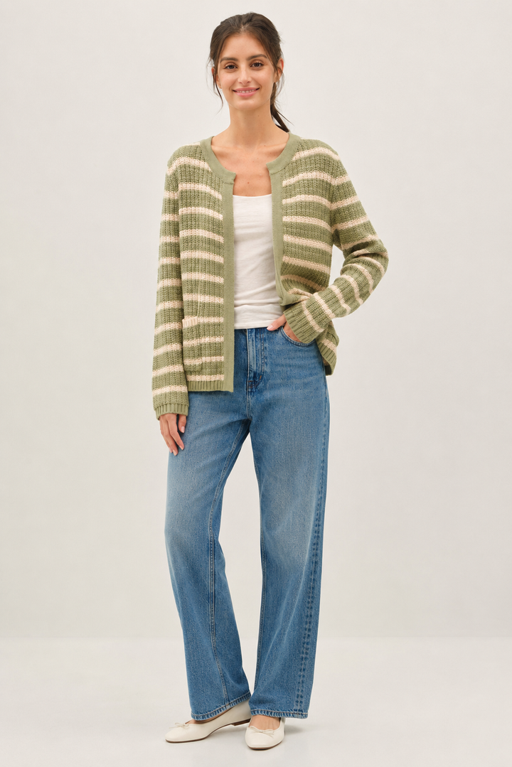 Be Cool Lola Striped Cardigan