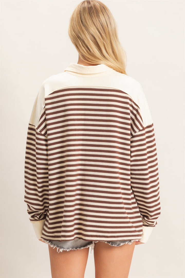 HYFVE Henley Sweatshirt (Chestnut)