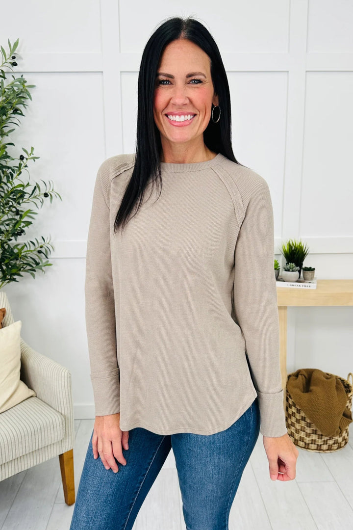 Zen Relaxed Waffle Top (Ash Mocha)