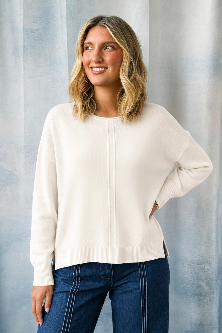 Zen Aubrey Knit Swearer (Ivory)