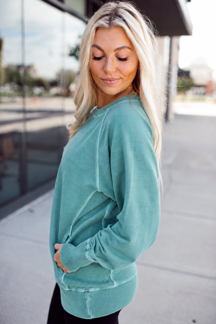 Zen French Terry Sweatshirt (Turquoise)