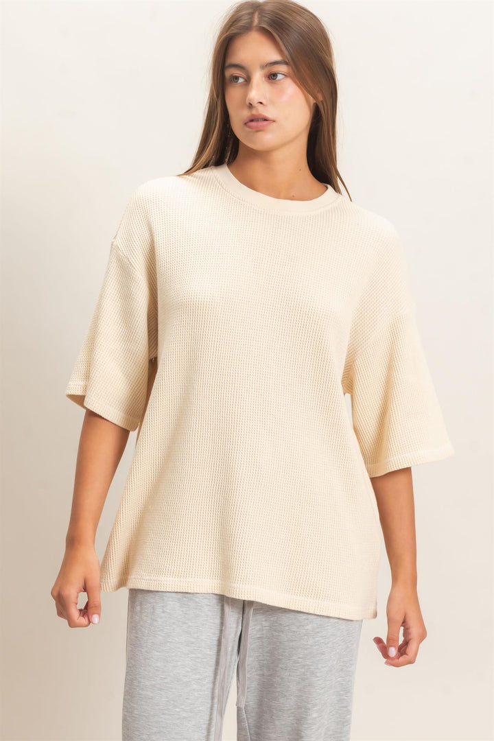 HYFVE Cotton Waffle Tee (Alpaca)
