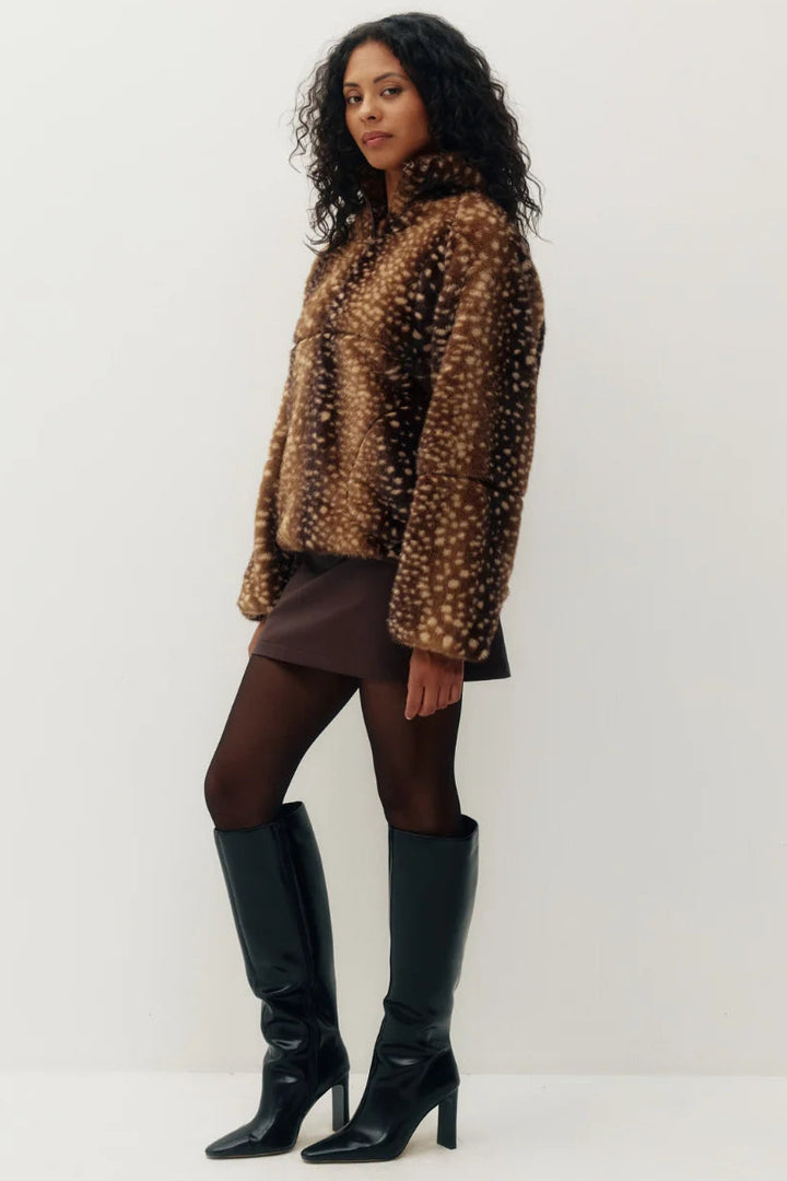 Kuwalla Tachette Faux Fur Half Zip