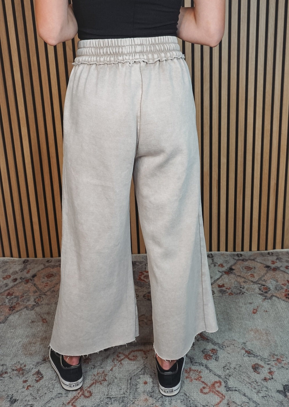 Zen Cotton Blend Wide Leg Sweatpant (Ash Mocha)