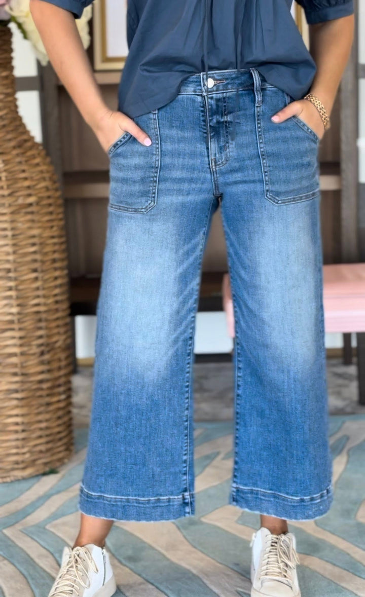 Zen Mid Rise Patch Pocket Jean