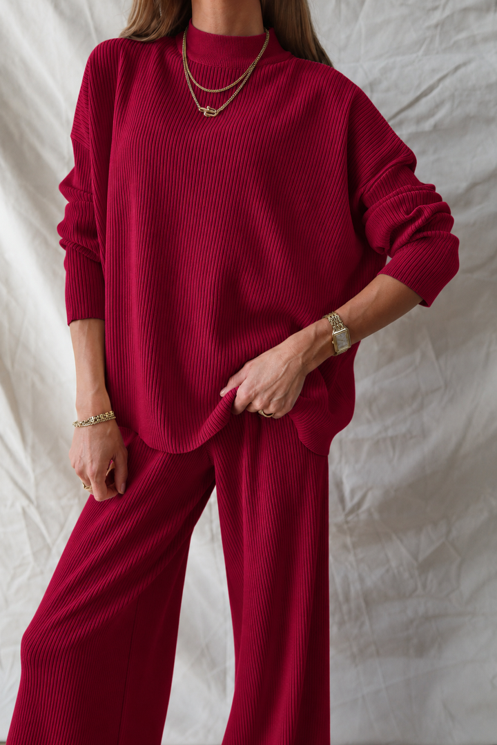 Zen Stella Rib Lounge Set (Cabernet)