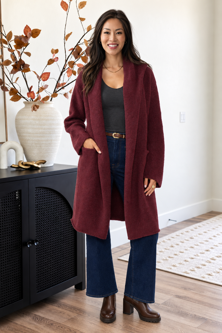 Lovestitch Coatigan (Wine)