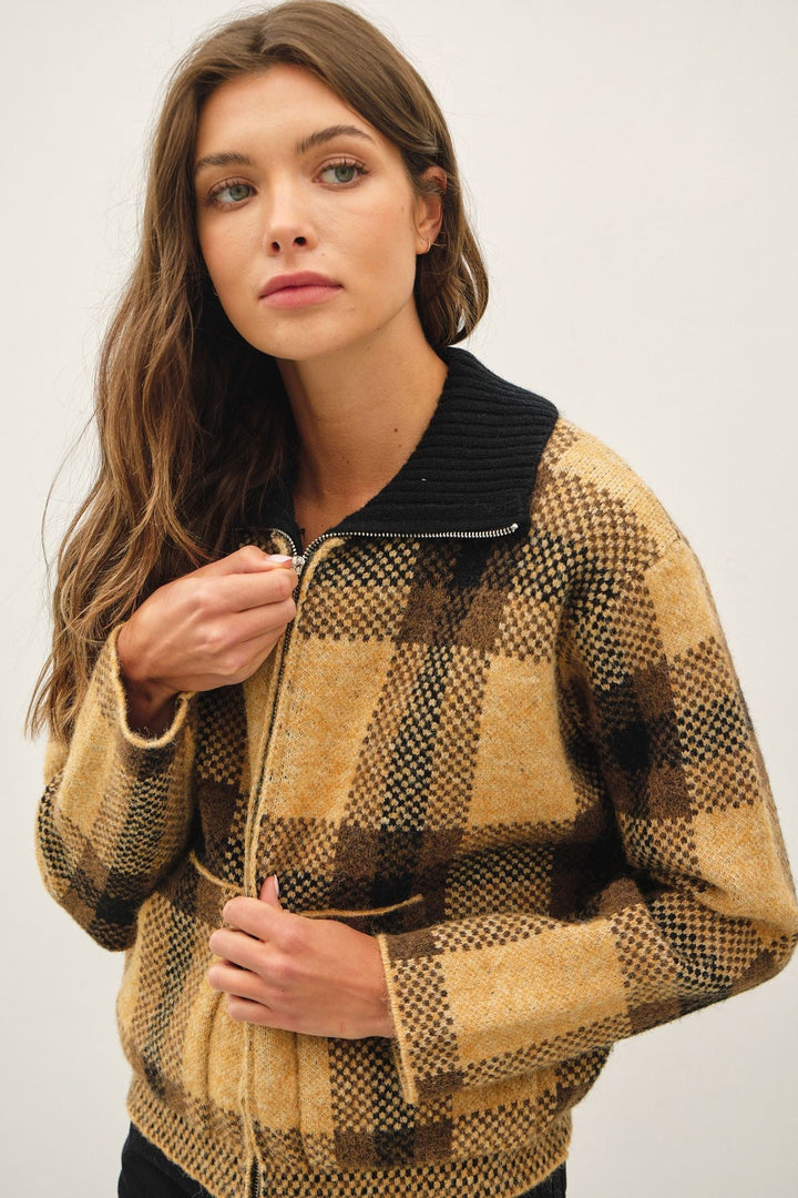 Be Cool Anya Sweater Bomber Jacket