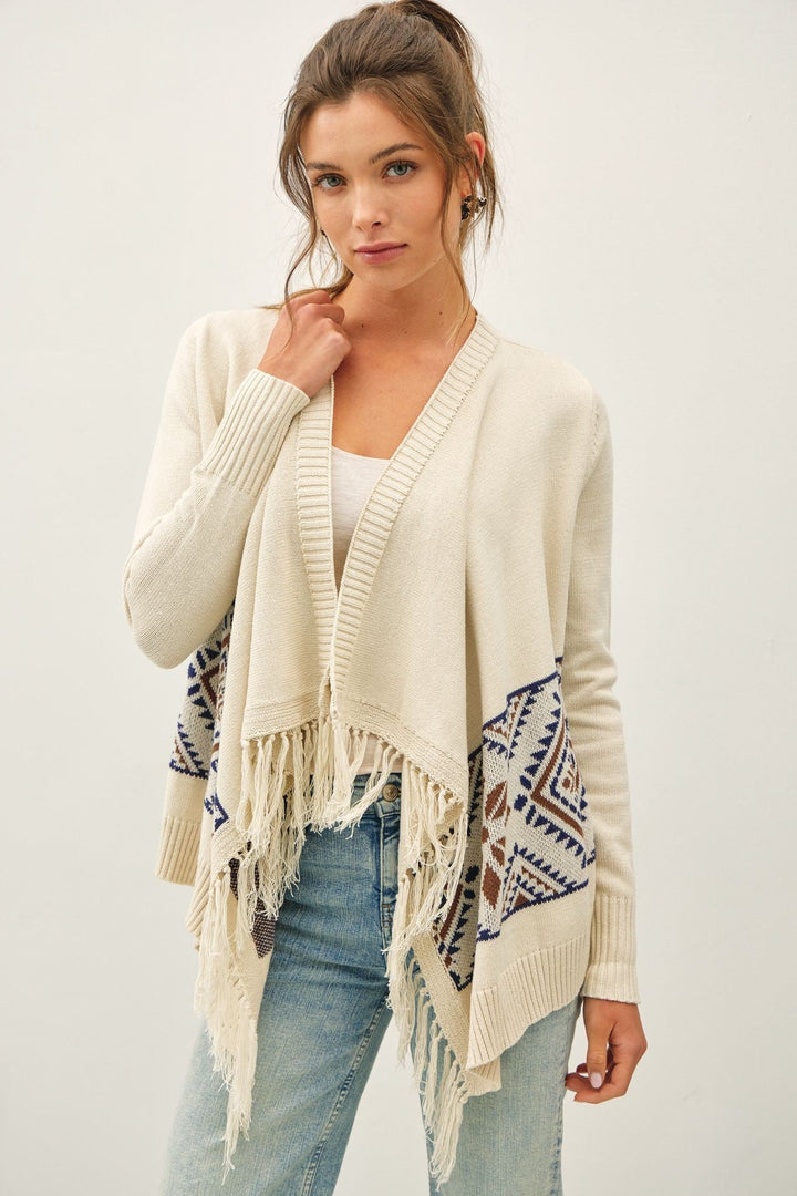 Be Cool Aztec Cardigan (Natural)