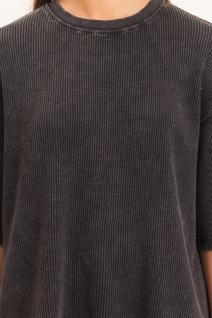 HYFVE Cotton Waffle Tee (Black)