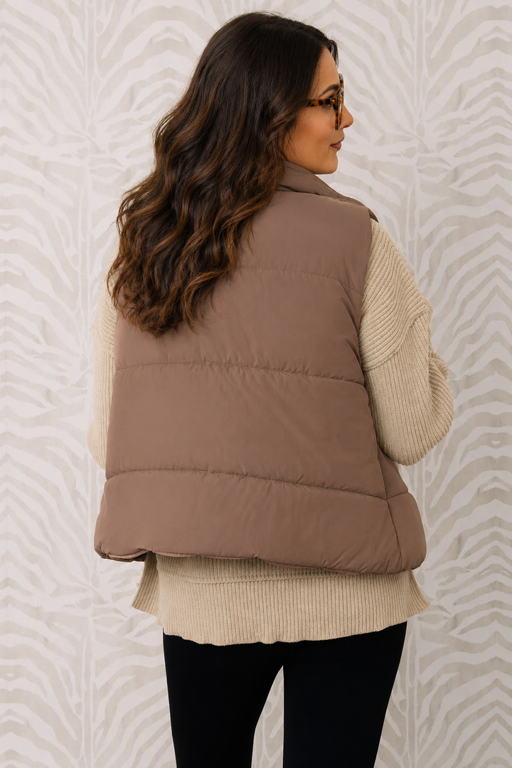 Zen Puffer Vest (Brown)