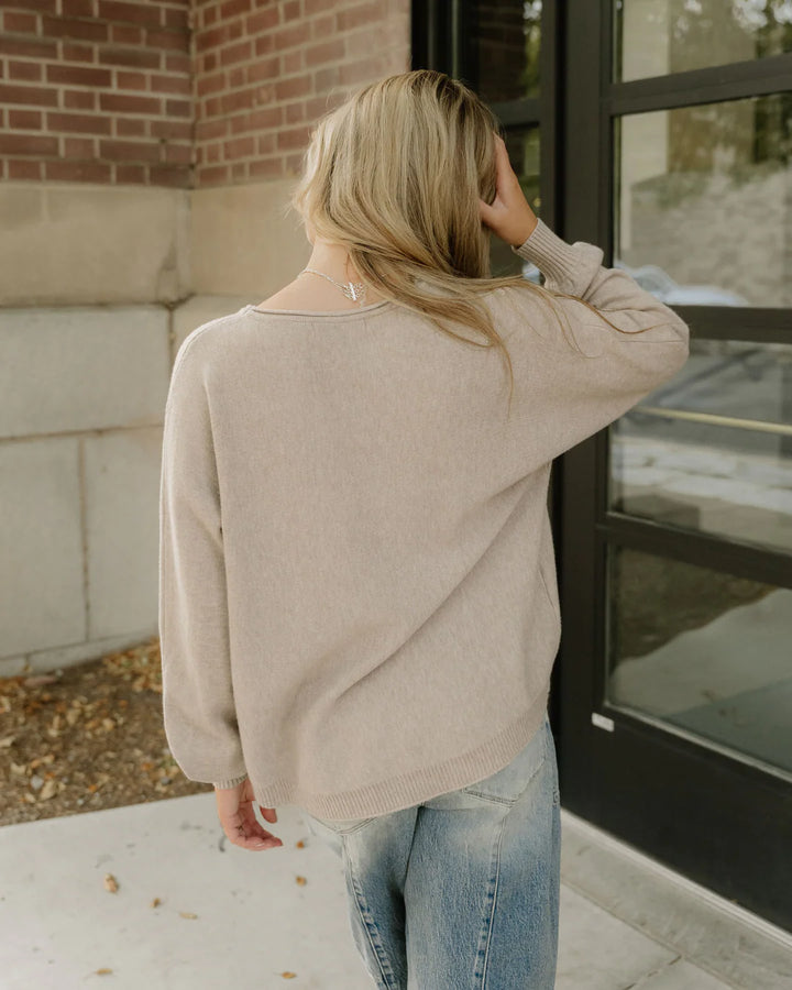 Zen Soft Knit Sweater (Heather Mocha)
