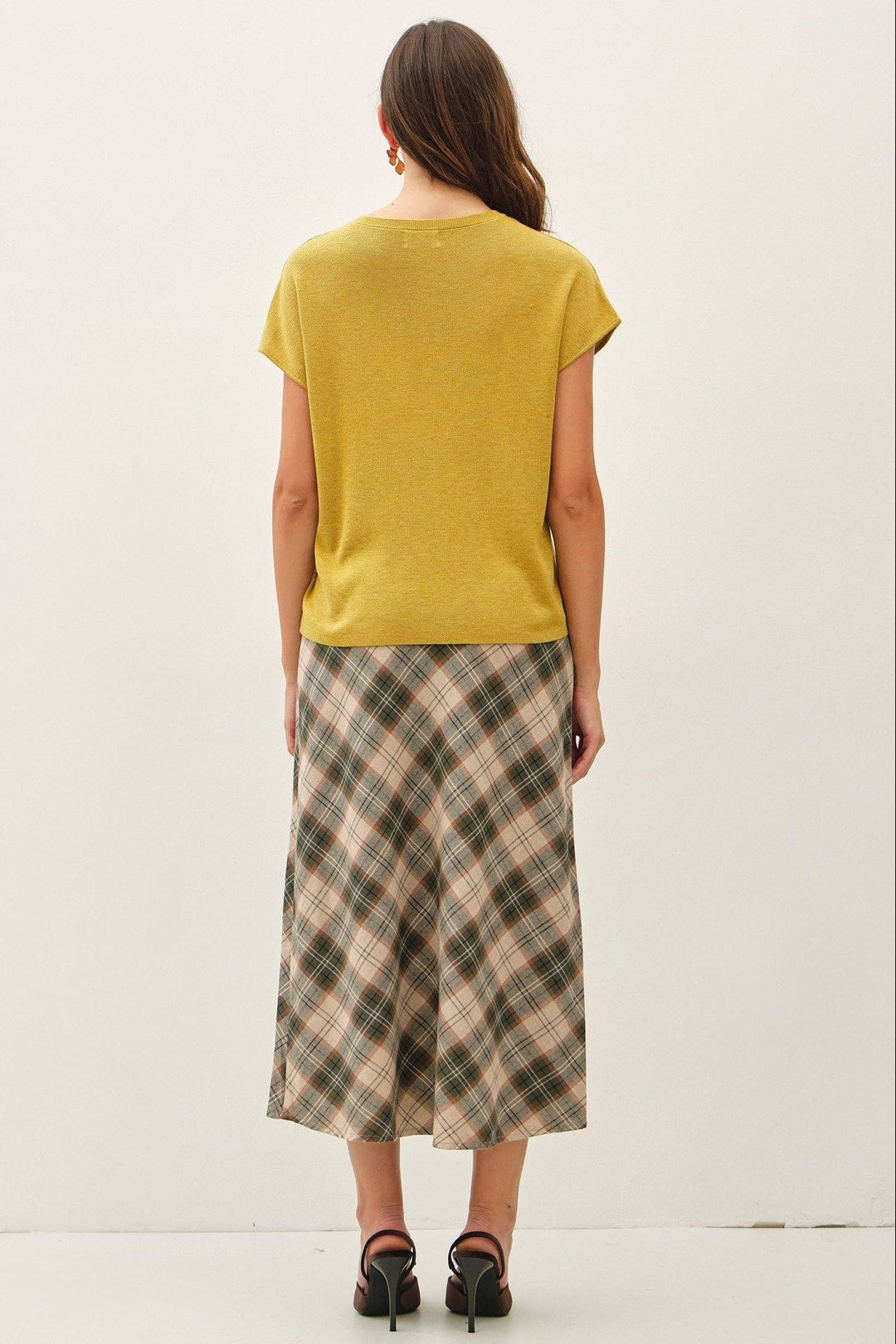 Be Cool Plaid Midi Skirt