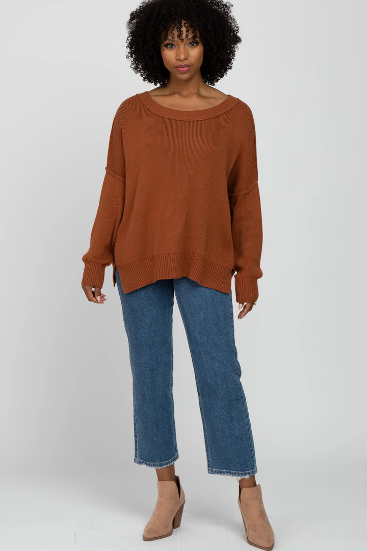 My Cozy At Home Sweater (Camel)