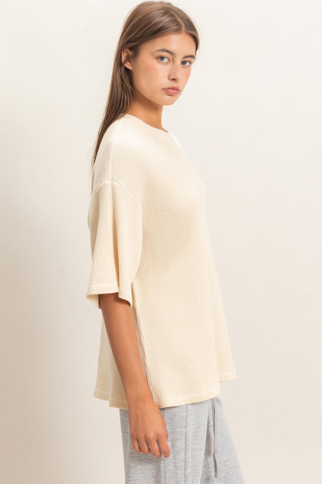 HYFVE Cotton Waffle Tee (Alpaca)